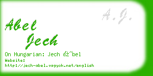 abel jech business card